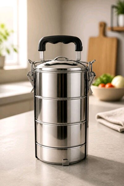 Monalisa Home Storage Container Set of 4 Stainless Steel