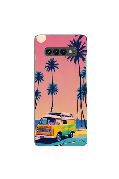 OEM Husa compatibila cu Samsung Galaxy S10 Plus Silicon Tpu Model Summer Vibe...