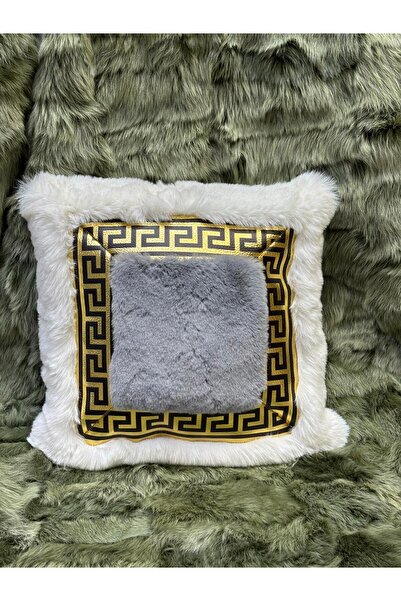 SANCAK DERİ HALI Gold Detailled Soft Plush Kirlent