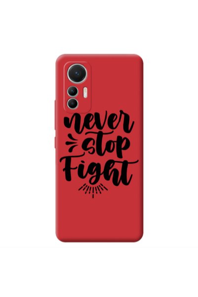 Other Xiaomi Mi 12 Lite Never stop fight Red Colored Silicone TPU Θήκη