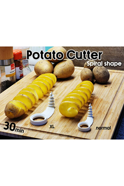 DU&ER Spiral Patates Dilimleyici Seti 3'lü Sebze ve Meyve Şekillendirici Aparat