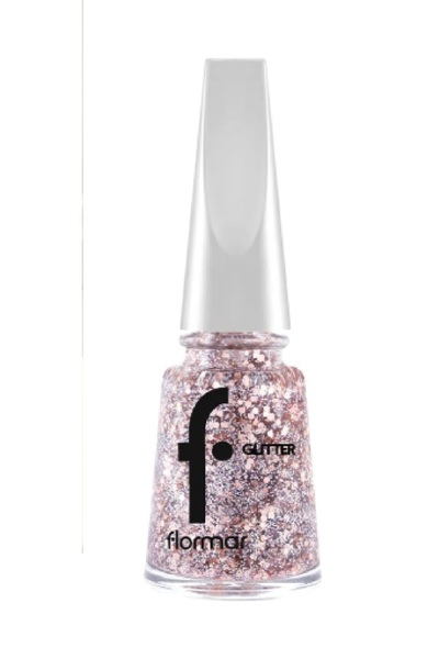 Flormar Glitter Yarı Transparan & Parlak Bitişli Simli Oje