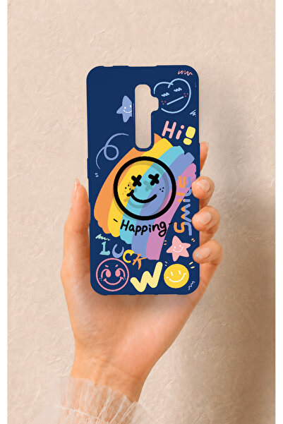 Vip Case Oppo Reno 2Z Uyumlu Happing Smile Desenli Silikon Kılıf
