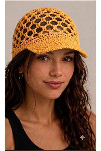 İNCİ ÇEYİZ Mesh Summer Hat Beanie Vintage Bohemian Women's Accessory