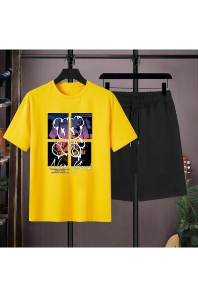 ZEMLİYA Sara Unisex Oversize Shorts Set Short Sleeve T-Shirt Comfortable Fit ...
