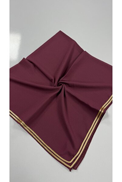 LORENDA Medina Silk Scarf with Gold Stripes Writing