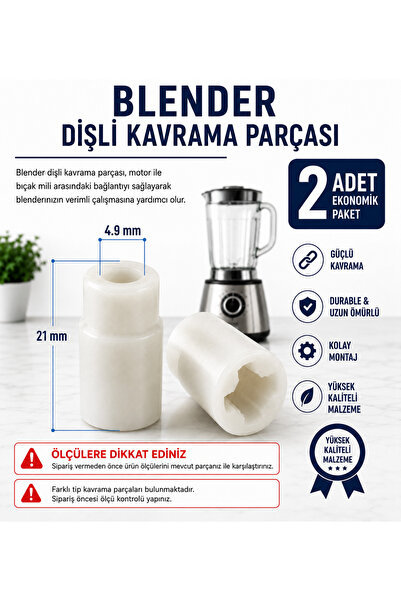 ÖZ BEYAZ EŞYA ARZUM - Soprano Max Blender Kaplin Dişlisi 2 Adet