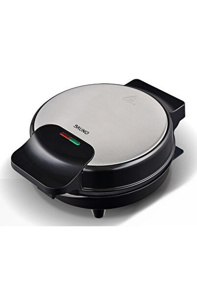 Bruno βαφλιέρα BRN-0253, 1000W, στρόγγυλη 19εκ, βαθιά, inox-μαύρη