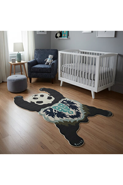 Arctic Panda Tasarım Modern Dijital Baskılı Kaymaz Taban Halı