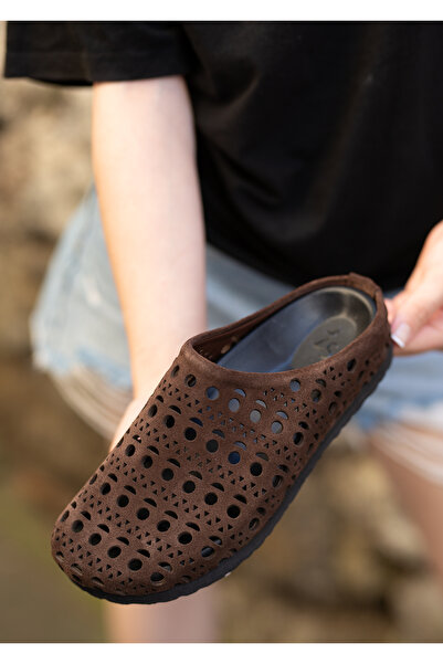 EREN SHOES BAG FLORİN (ZS-4194) Piele de căprioară autentică, imprimare cu la...