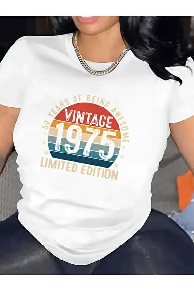 17TAKI Vintage 1975 Limited Edition T-Shirt Women, 50 Years of Being Awesome,...