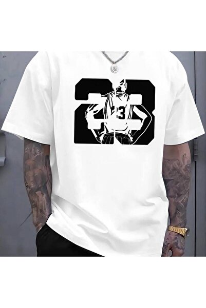 17TAKI Men'S Fashion 23 Basketball Player Print Short Sleeve T-Shirt, High-en...