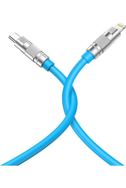 Xo NB-Q228A Καλώδιο USB-C σε Lightning 27W Μπλε 1.2μ (XO-NBQ228-TLBL)