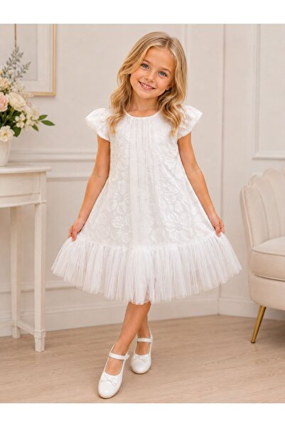 RAPAPA Girl's Tulle Evening Dress 3466