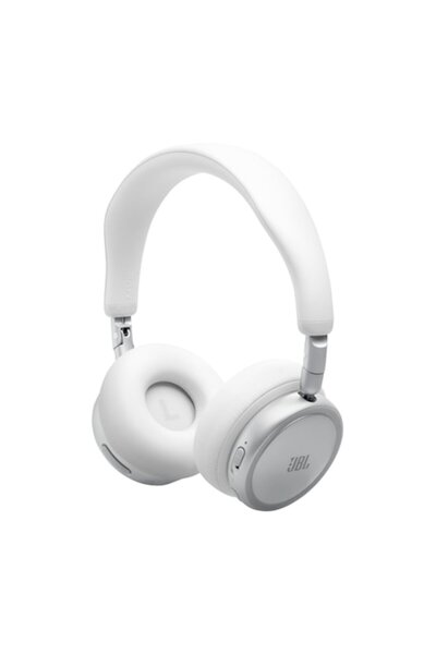 JBL Căști wireless LIVE 680NC on-ear albe, cu anulare adaptivă a zgomotului, ...