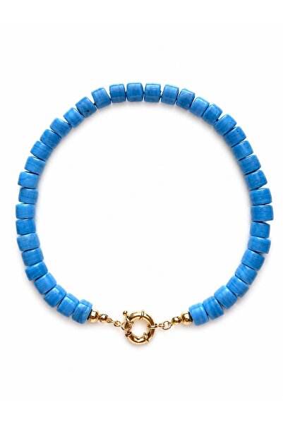 CHARMLUCKY Square Glass Bead Necklace