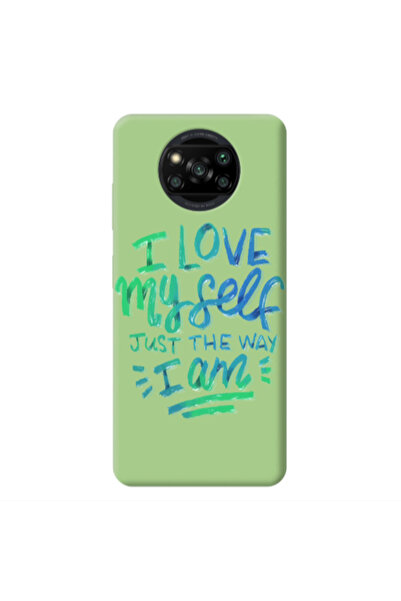 Other Xiaomi Poco X3 /X3 Pro I Love My self Light Green Colored Silicone TPU ...