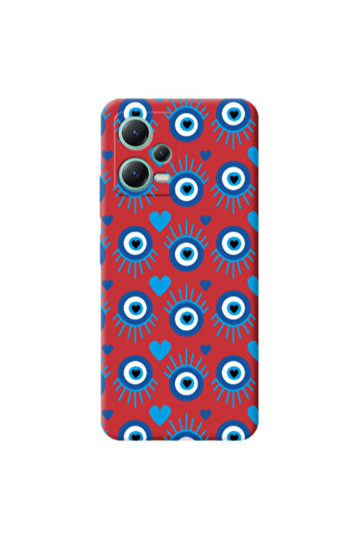 Other Xiaomi Redmi Note 12 Pro 5G Heart Eye Red Colored Silicone TPU Θήκη