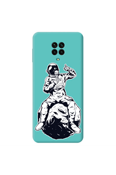Other Xiaomi Redmi Note 9 Pro ice cream in space Turquoise Colored Silicone T...