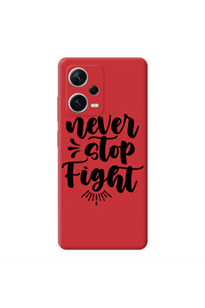 Other Xiaomi Poco X5 Never stop fight Red Colored Silicone TPU Θήκη