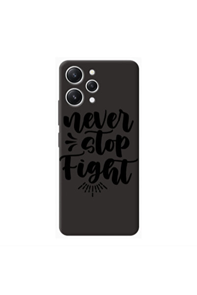 Other Xiaomi Redmi 12 Never stop fight Black Colored Silicone TPU Θήκη