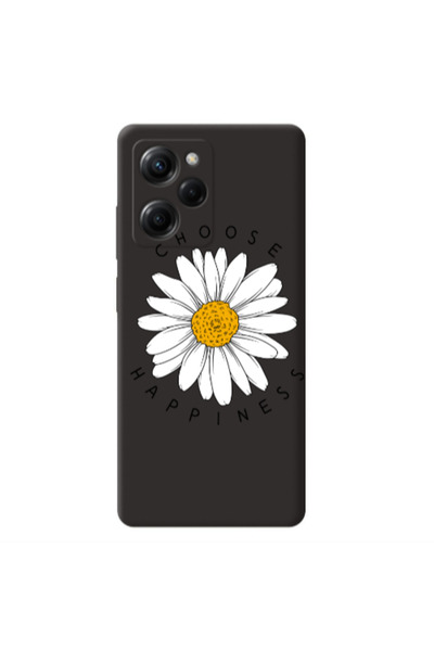 Other Xiaomi Poco X5 Pro Chose Happines Black Colored Silicone TPU Θήκη