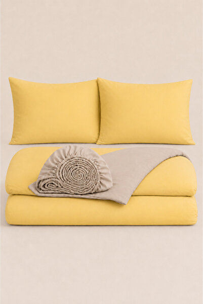 İQON Elasticized Sheet Duvet Cover Set Double Outlt Sri-Bj