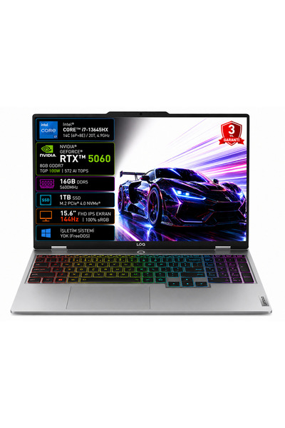 LENOVO Loq 15IRX10 83JE01CXTR-01 I7-13645HX 16GB 1TB SSD RTX5060 8gb Tgp 100W...