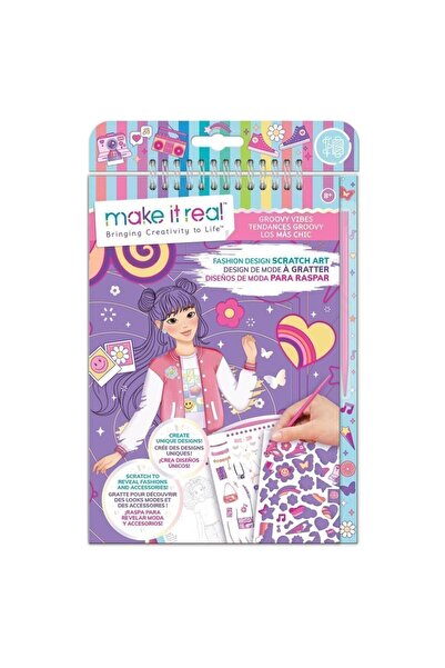 Make It Real Σχεδιαστικό Σημειωματάριο Μόδας Scratch Groovy Vibe (3211)