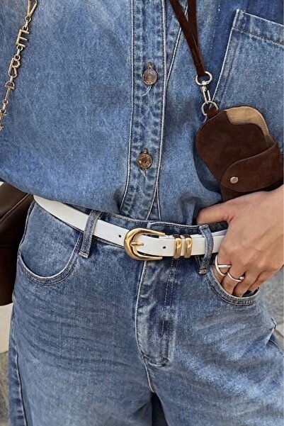 keisy Lisa Gold Buckle Women's Thin Belt