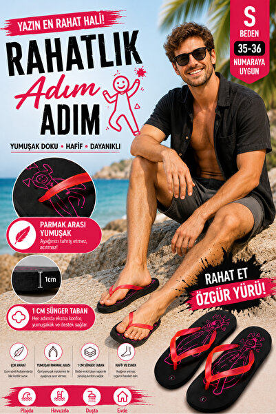 PEMBECİN Basic Parmak Arası Terlik Unisex Kadın Erkek Çocuk EVA Plaj Terliği Flip Flop Yazlık Deniz Havuz Günlük Kullanım Rahat Yumuşak Taban Acıtmaz Hafif Kaymaz Terlik