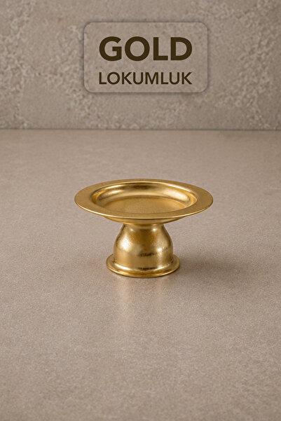 Meleni Home Bol decorativ auriu pentru prezentare - Bol pentru macarons cu ca...