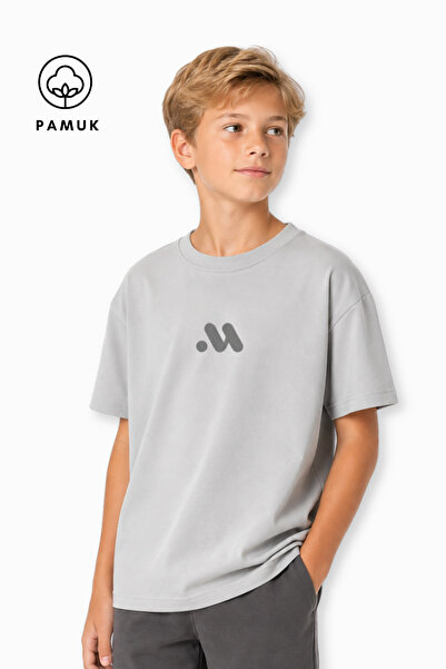 difa kids Letter m Arma Printed Casual Short Sleeve Summer Boy's T-Shirt