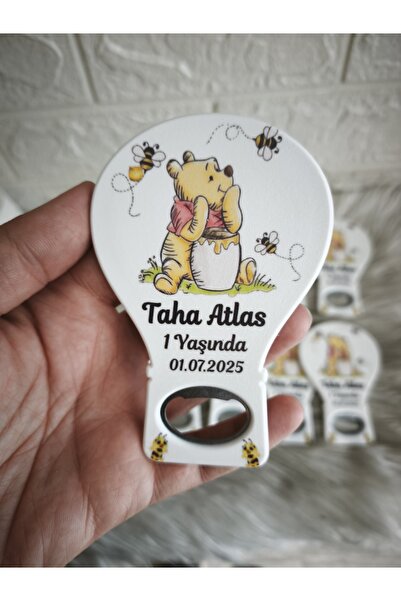 Doğrukan Hediyelik 25 adet arılı winnie the poohlu balon açacak magnet yenido...
