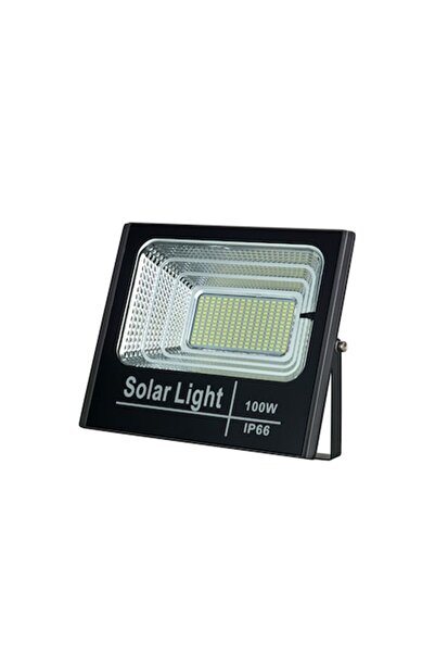 Jortan Proiector solar de 100W, 224 LED-uri, panou solar de 15W 35x35 cm și t...