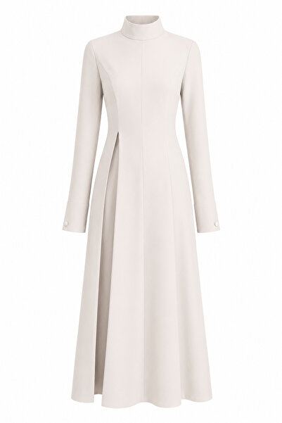 HAZELANNA Hakim Collar Deep Slit Stone Blouse
