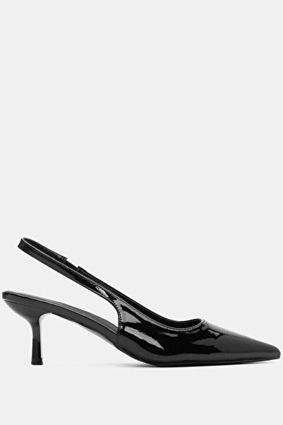 Luigi Μυτερές γόβες slingback με λάστιχο - Μαύρες - 38