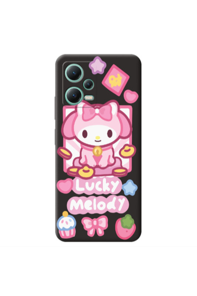 Other Xiaomi Redmi Note 12 Pro 5G Lucky Melody Black Colored Silicone TPU Θήκη