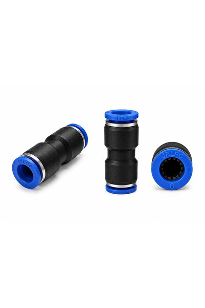 Universal ÜSTÜN KALİTE (10 ADET) Pnömatik Nipel Ø8 mm Hava Jakı
