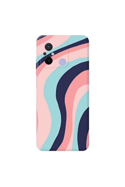 Other Xiaomi Redmi 12C Colored lines Dark blue Colored Silicone TPU Θήκη