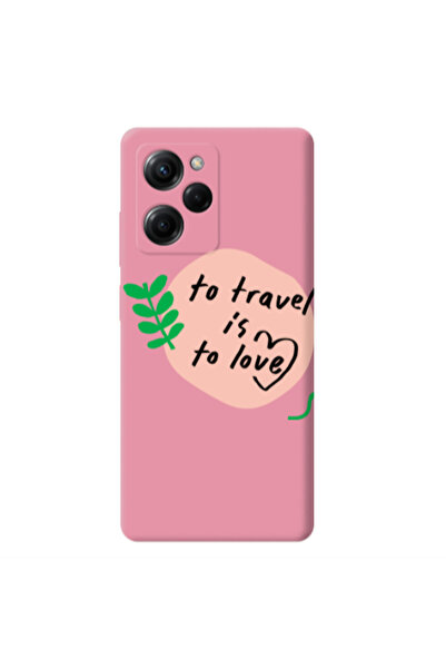Other Xiaomi Poco X5 Pro To Travel is to Love Pink Colored Silicone TPU Θήκη