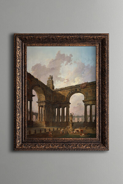 epiqart Place of Departure - Vintage Patterned Painting - Thick Model