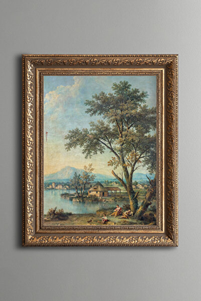 epiqart River Landscape - Vintage Patterned Painting - Thick Model