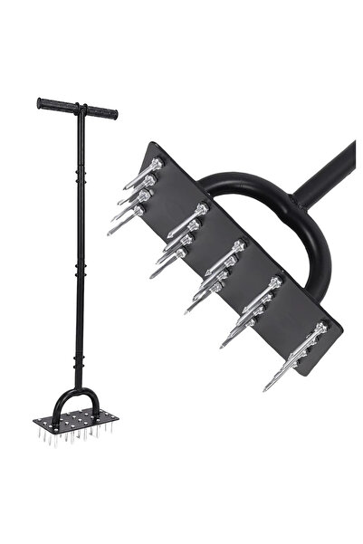 zola Aerator manual gazon, 20 tepi din otel, maner ergonomic tip T, latime lu...