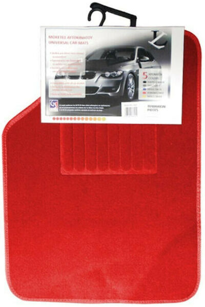 Other Auto Gs Set of Front and Rear Mats Universal 5pcs Red Code: 33610