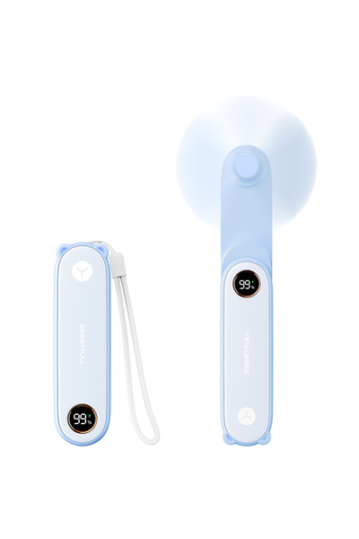 Choice Light blue Portable Handheld Fan 1500mAh Battery Capacity USB-recharge...