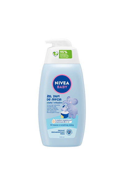 OEM Gel de dus si sampon 2 in 1, Nivea Baby, Ulei de migdale, 500ml