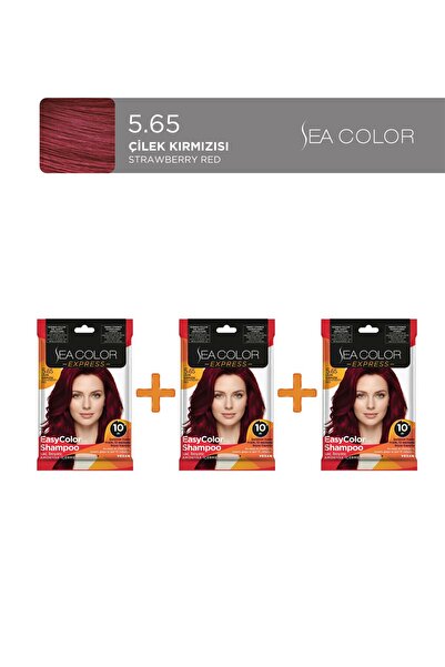 Sea Color 3'lü Express Amonyaksız Şampuan Boya, Şampuan Kolaylığında Saç Boya...