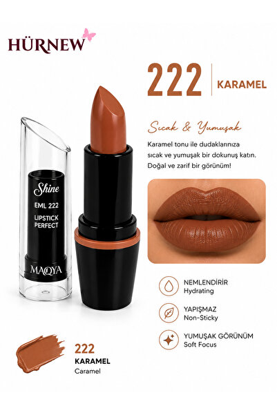 Genel Markalar HÜRNEW SHİNE LİPSTİCK RUJ 222