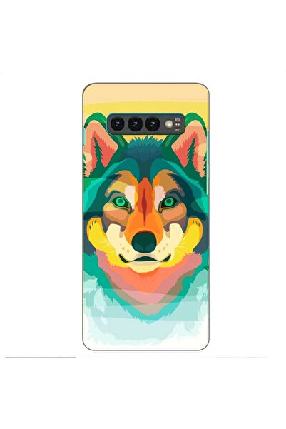 OEM Husa compatibila cu Samsung Galaxy S10 Silicon Gel Tpu Model Desen Lup